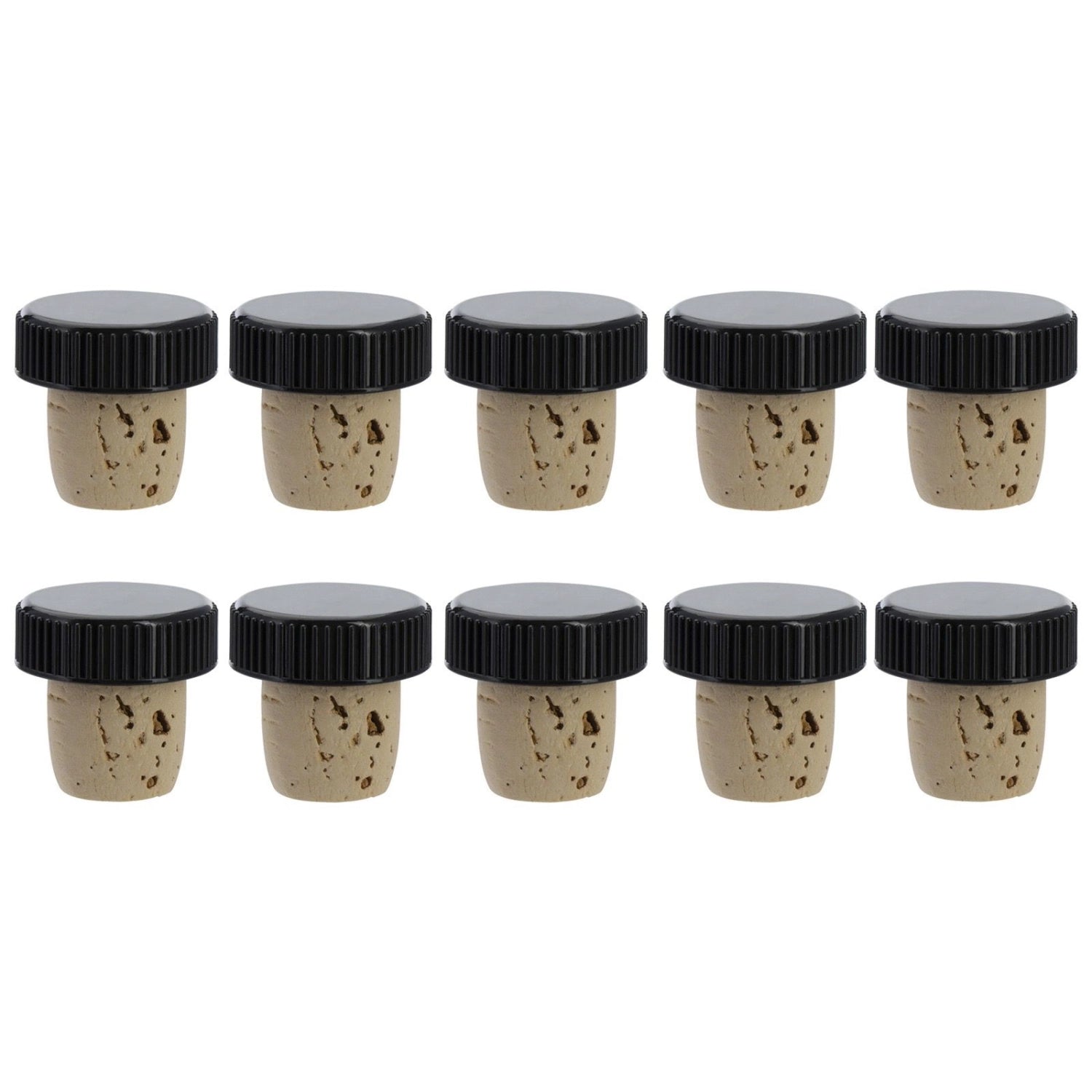 Set aus 10 hochwertigen Griffkorken für N-Kork Ausgießer, ideal für 0,7-1 Liter Flaschen, sorgt für präzises und sauberes Ausgießen in der Küche.