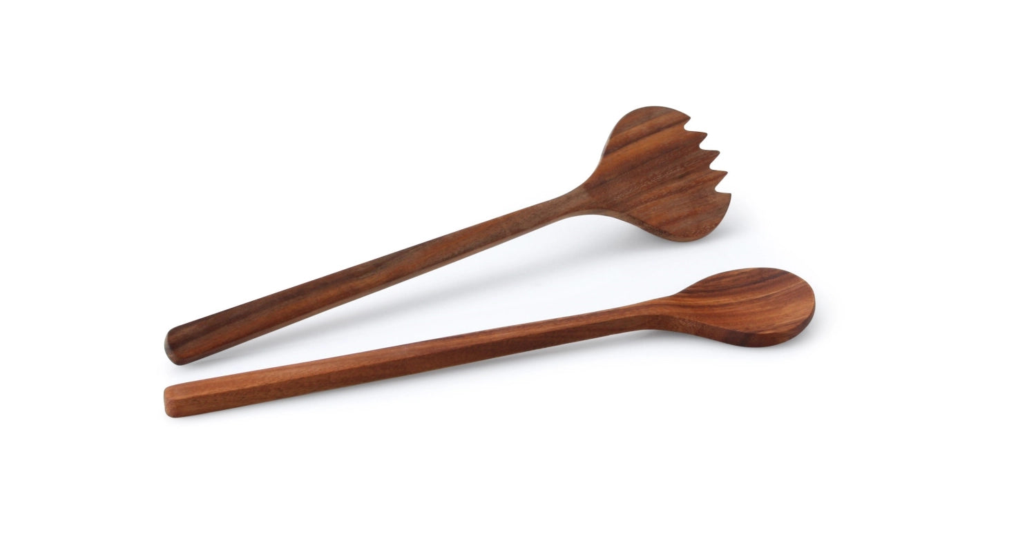 Elegantes Akazie Salatbesteck 36 cm von Continenta: Hochwertig, nachhaltig, ideal für große Schüsseln. Perfekt für Salatliebhaber!