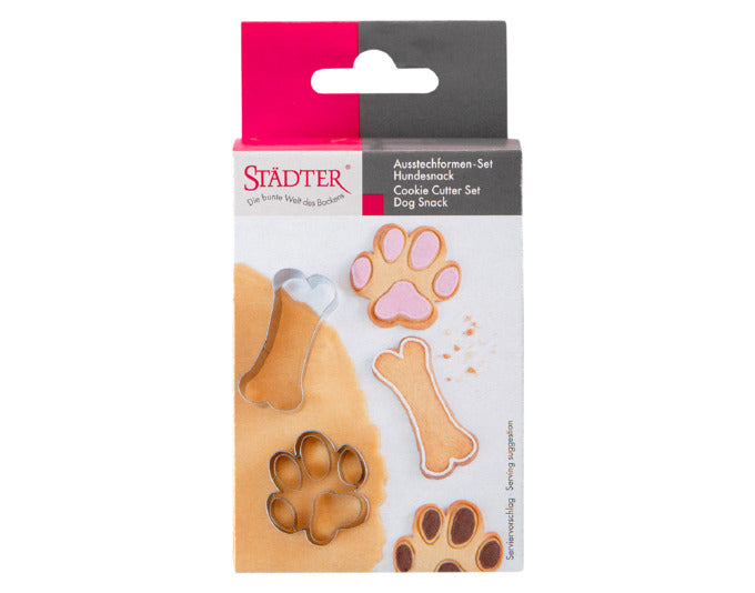 Entdecken Sie das STÄDTER Ausstecher Set Hundesnack 2-teilig (7.5–9.5 cm) für kreative Hundekekse. Ideal für Hundeliebhaber, einfach zu handhaben und vielseitig einsetzbar!