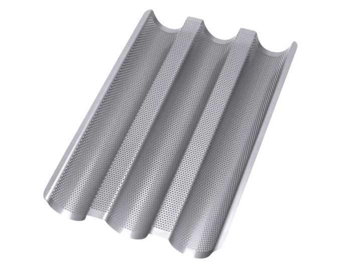 STÄDTER Baguette-Backblech 37x24x2.5 cm silber We love baking in präsentiert im Onlineshop von KAQTU Design AG. Backform / Backblech ist von STÄDTER