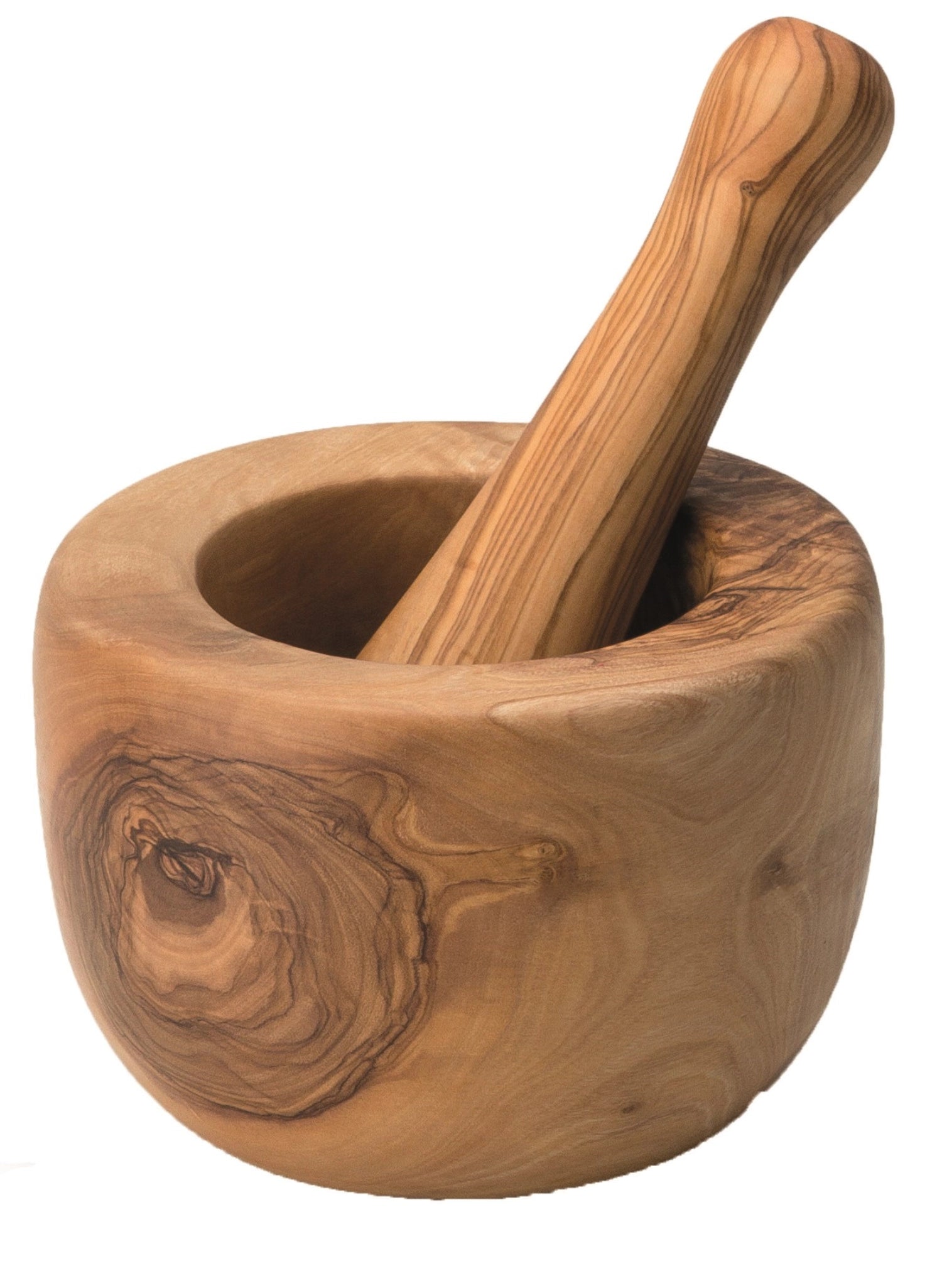 Olivenholz Mörser 14cm in Braun präsentiert im Onlineshop von KAQTU Design AG. Küchenhelfer ist von Continenta