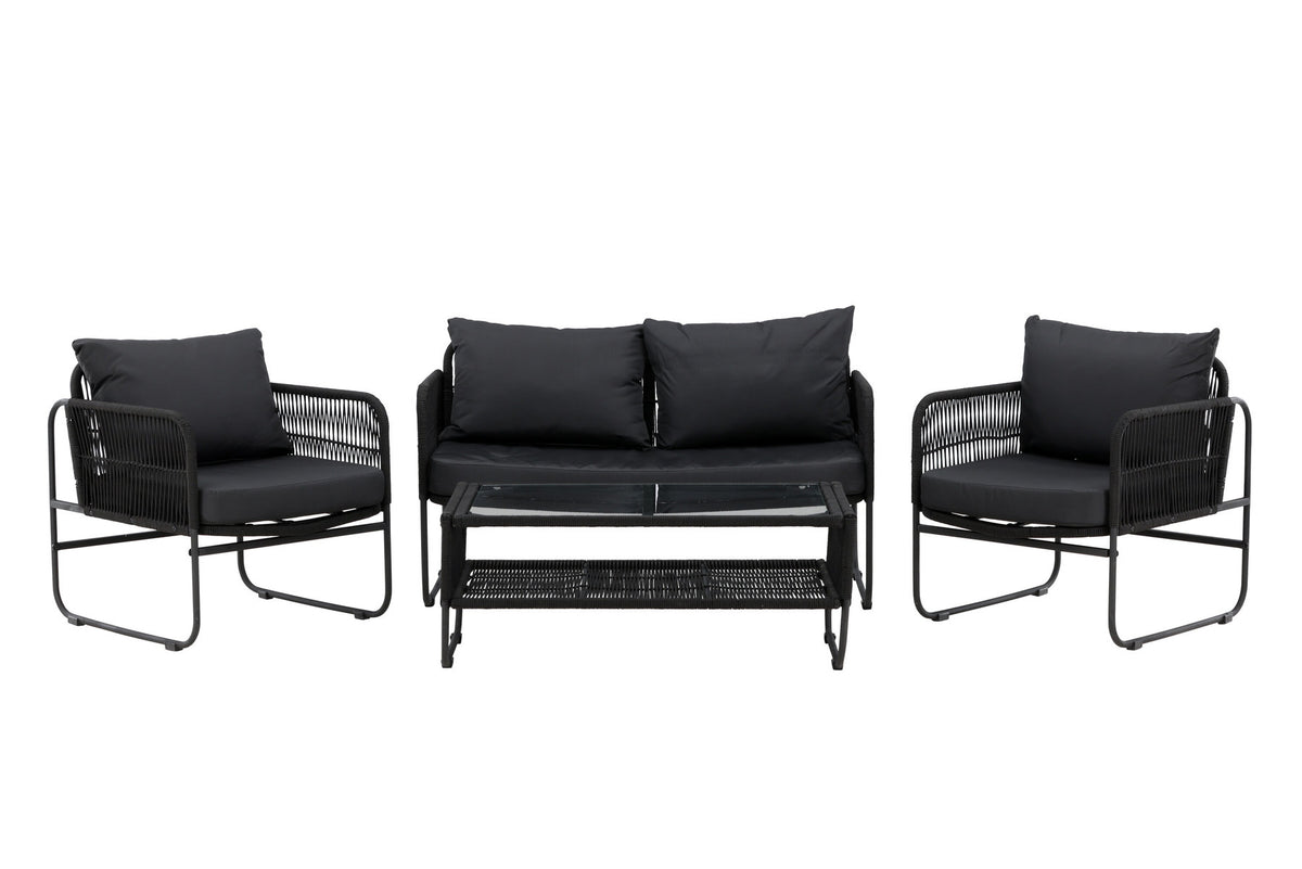 Utah Sofagarnitur in Schwarz präsentiert im Onlineshop von KAQTU Design AG. Loungeset ist von Venture Home