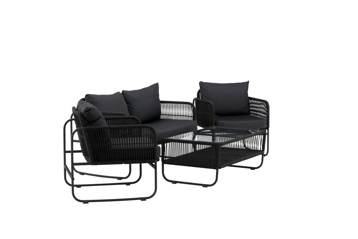 Utah Sofagarnitur in Schwarz präsentiert im Onlineshop von KAQTU Design AG. Loungeset ist von Venture Home