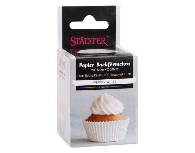 Entdecken Sie die STÄDTER Mini Papierbackförmchen in klassischem Weiß – ideal für kreative Muffins und süße Leckereien. Perfekt für jeden Anlass!