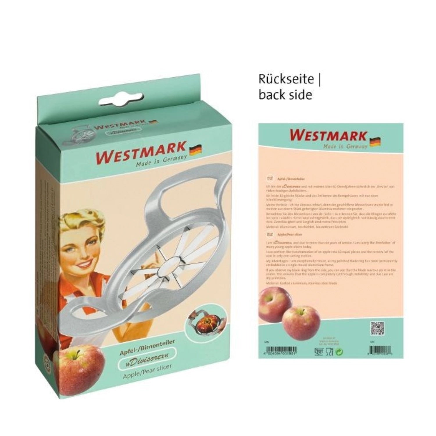 Retro Apfel- und Birnenteiler Divisorex, 11x17x4cm