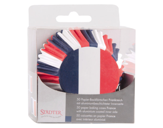 Entdecken Sie die eleganten STÄDTER Papierbackförmchen Maxi Frankreich im 50er-Pack – ideal für stilvolle Muffins, die begeistern!