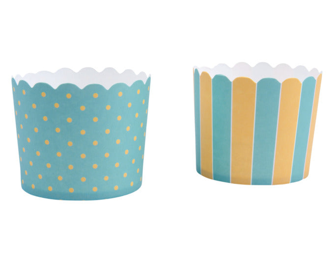 STÄDTER Papierbackförmchen türkis-gelb ø 6/7x5.5 cm Maxi in präsentiert im Onlineshop von KAQTU Design AG. Backform / Backblech ist von STÄDTER