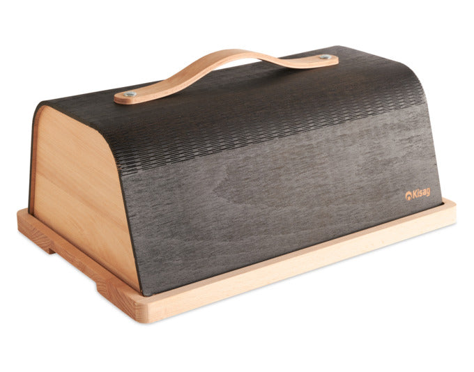 KISAG Brotkasten Paris inklusive Brotbrett 38.5x26.5x18 cm Buche schwarz in präsentiert im Onlineshop von KAQTU Design AG. Brotkorb ist von KISAG