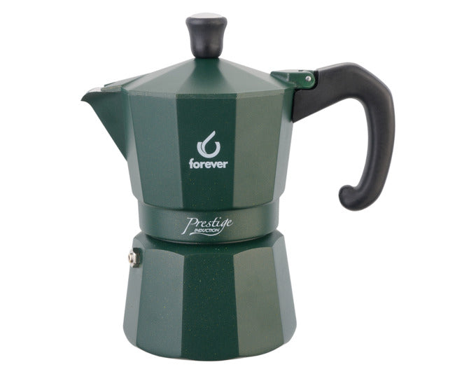 FOREVER Kaffeezubereiter Moka Prestige Induktion 6 Tassen schwarz matt in präsentiert im Onlineshop von KAQTU Design AG. Küchengerät ist von FOREVER