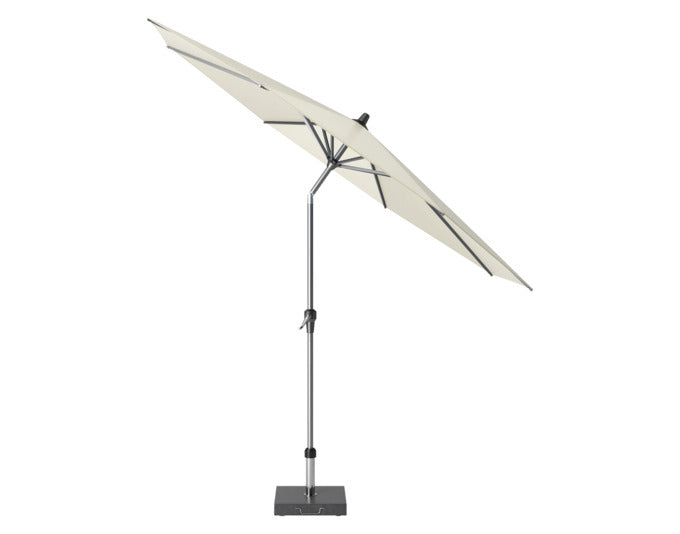 Entdecken Sie den eleganten PLATINUM SUN & SHADE Sonnenschirm Riva mit 300 cm Durchmesser in ecru anthrazit. Ideal für stilvollen Sonnenschutz auf Terrasse oder Balkon.