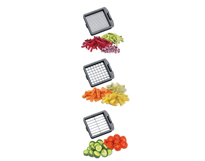 Entdecken Sie den KÜCHENPROFI Gemüseschneider Fix Plus – Ihr unverzichtbarer Küchenhelfer für schnelles und präzises Schneiden von Gemüse und Zwiebeln.