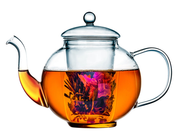 Entdecken Sie die elegante BREDEMEIJER Teekanne Verona aus hitzebeständigem Glas (1.5 l) – ideal für stilvollen Teegenuss und müheloses Aufbrühen.