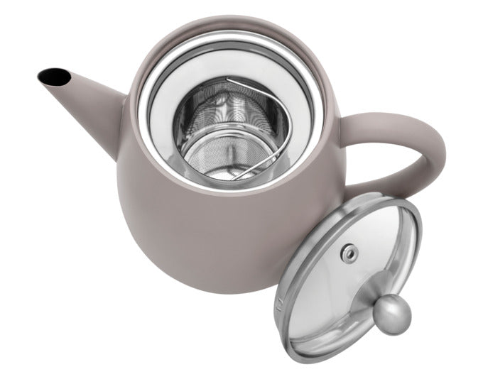 Entdecken Sie die stilvolle BREDEMEIJER Teekanne Duet Eva 1.1 l in Grau – ideal für aromatischen Teegenuss und elegantes Design. Perfekt für Teeliebhaber!