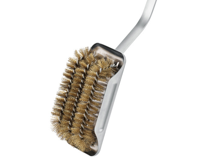 Entdecken Sie die RÖSLE Grillbürste Slide X Messing 47 cm – Ihr perfekter Partner für eine gründliche und mühelose Grillreinigung!