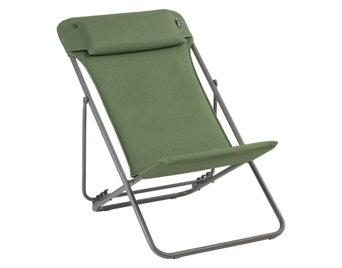 LAFUMA Sessel Maxi Transat+ BeComfort® olive Gestell titane in präsentiert im Onlineshop von KAQTU Design AG. Gartenstuhl ist von LAFUMA