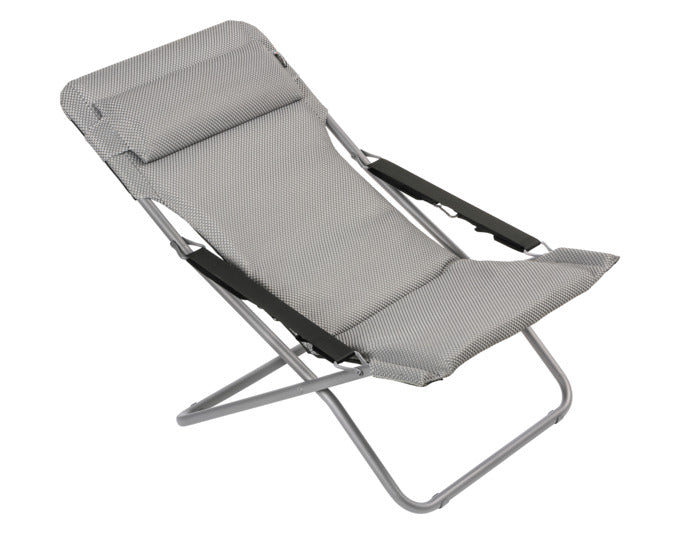 Komfortabler LAFUMA Transabed Sessel in Olive mit Titan-Gestell, ideal für Entspannung und stilvolles Relaxen.