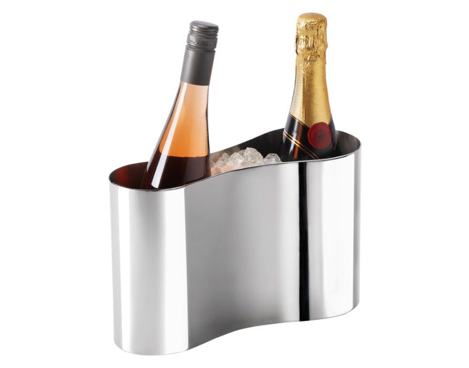 PHILIPPI Flaschenkühler Valerie für 2 Flaschen Inox 29x11x18 cm in präsentiert im Onlineshop von KAQTU Design AG. Barzubehör ist von PHILIPPI
