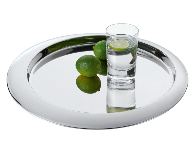 Hochglanzpoliertes Serviertablett LUNA von PHILIPPI, ø 39 cm, vereint Funktionalität und zeitlose Eleganz für jeden Anlass.