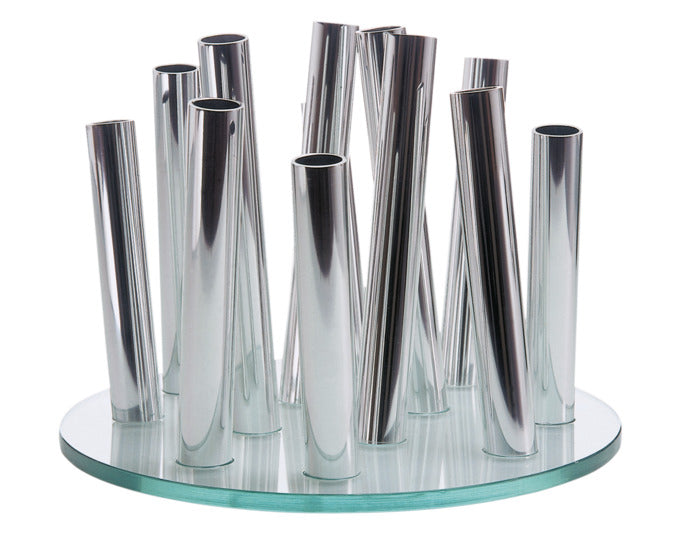 PHILIPPI Vase Bouquet Glas/Aluminium ø 24 cm in  präsentiert im Onlineshop von KAQTU Design AG. Vase ist von PHILIPPI