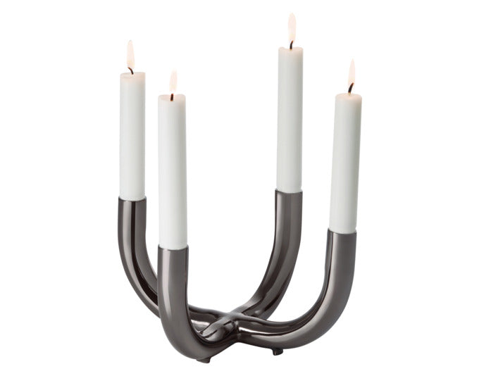 PHILIPPI Kerzenhalter Salone Inox 23x23x12 cm schwarz in präsentiert im Onlineshop von KAQTU Design AG. Kerzenständer ist von PHILIPPI