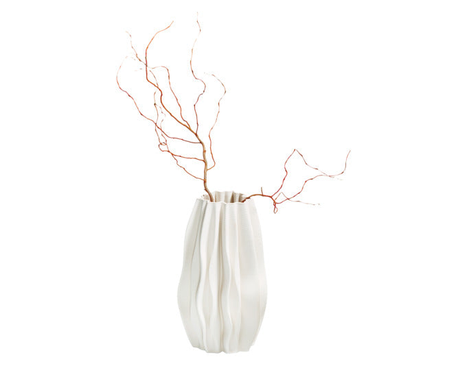 PHILIPPI Vase Plissee Keramik 17x16x30 cm in  präsentiert im Onlineshop von KAQTU Design AG. Vase ist von PHILIPPI