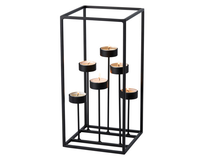 PHILIPPI Teelichthalter Escalera Metall schwarz 15x15x30 cm in präsentiert im Onlineshop von KAQTU Design AG. Laterne ist von PHILIPPI