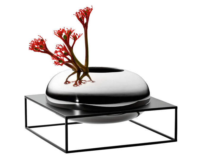 Entdecken Sie die PHILIPPI Vase Solero im XL Ständer – ein elegantes Design-Highlight aus hochglanzpoliertem Nickel und robustem Stahl. Ideal für stilvolle Blumenarrangements!