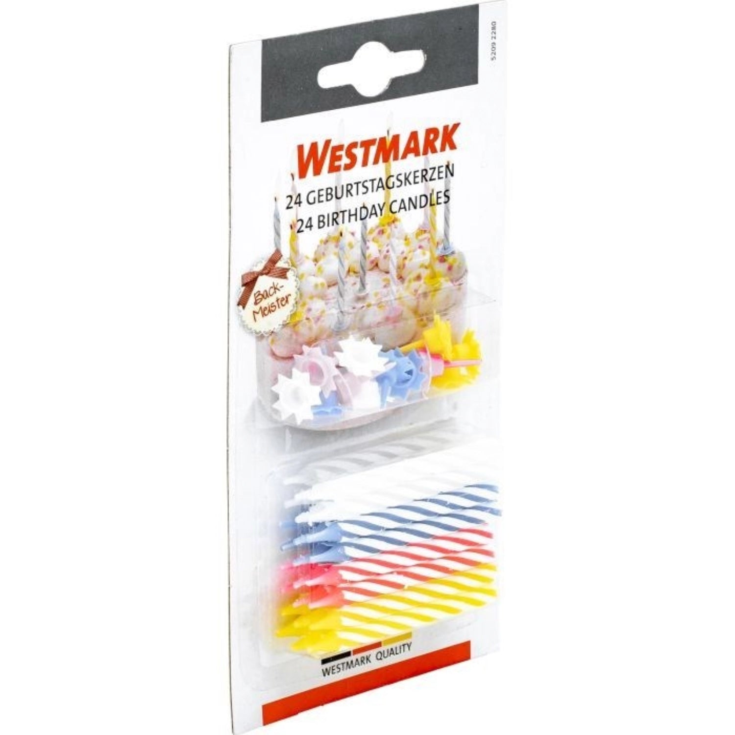 Buntes 24-teiliges Kerzen-Set von Westmark, ideal für Geburtstagsfeiern und festliche Anlässe, sorgt für eine fröhliche Atmosphäre.