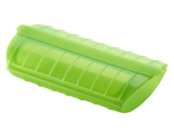 LÉKUÉ Dampfgarer für Mikrowelle mit Einsatz 3-4 Portionen grün in präsentiert im Onlineshop von KAQTU Design AG. Küchengerät ist von LEKUE