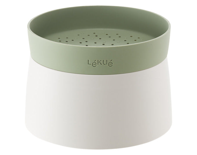 Praktischer LÉKUÉ Reiskocher für die Mikrowelle, ideal für schnelles und einfaches Kochen von Reis und Getreide.