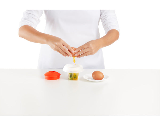 Entdecken Sie den LÉKUÉ Eierkocher Ovo 2er Set für die Mikrowelle – ideal für kreative und gesunde Eiergerichte in Minuten!