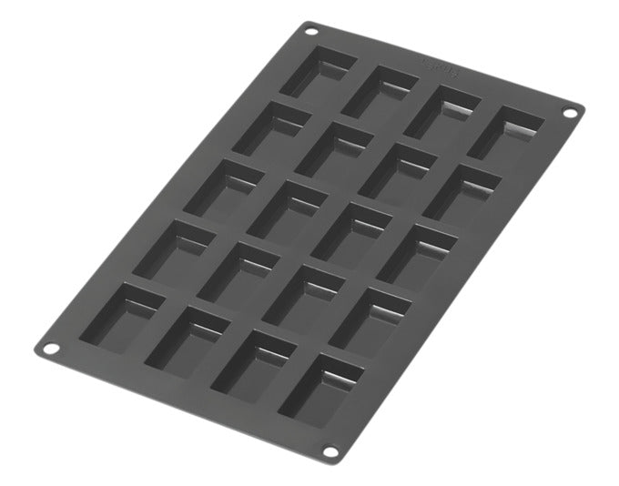 LÉKUÉ Financierbackform Mini 20er Silikon 30x17.5 cm schwarz in präsentiert im Onlineshop von KAQTU Design AG. Backform / Backblech ist von LEKUE