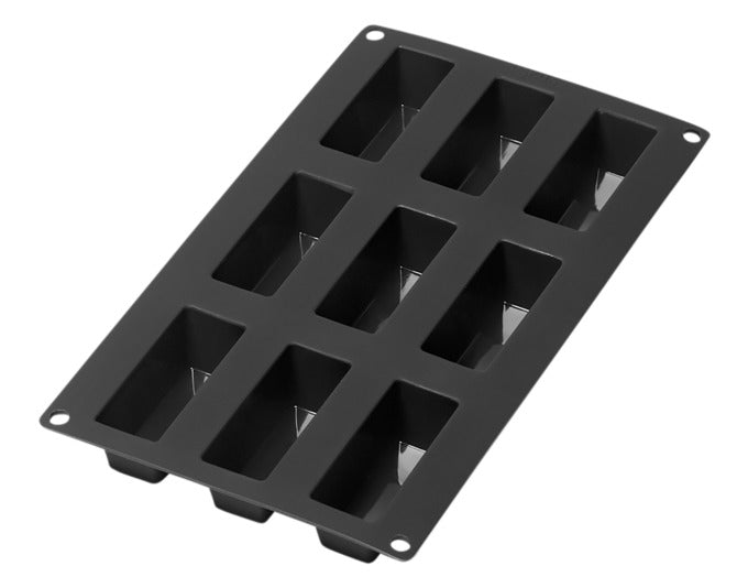 LÉKUÉ Cakeform Mini 9er Silikon 30.5x17.5 cm schwarz in präsentiert im Onlineshop von KAQTU Design AG. Backform / Backblech ist von LEKUE