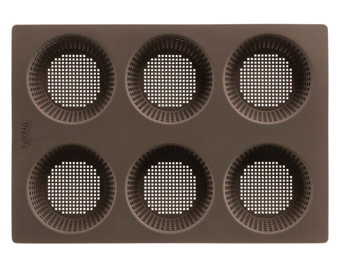 LÉKUÉ Brötchenbackform 6er Silikon 29x20 cm in präsentiert im Onlineshop von KAQTU Design AG. Backform / Backblech ist von LEKUE