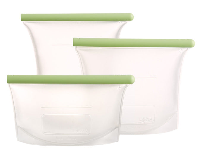 LÉKUÉ Silikonbeutel wiederverwendbar 3er Set 0.5/1/1.5 l in präsentiert im Onlineshop von KAQTU Design AG. Küchenhelfer ist von LEKUE