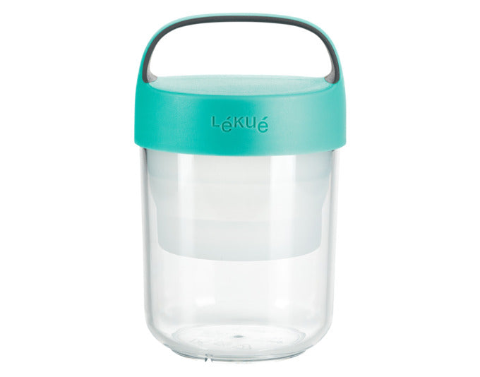 LÉKUÉ Joghurtbecher To Go 0.6 l türkis in präsentiert im Onlineshop von KAQTU Design AG. Glas ist von LEKUE