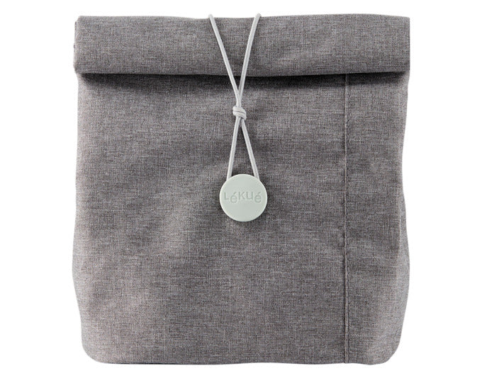 LÉKUÉ Lunchtasche isoliert To Go Organic 23x18.5 cm grau in präsentiert im Onlineshop von KAQTU Design AG. Küchenhelfer ist von LEKUE