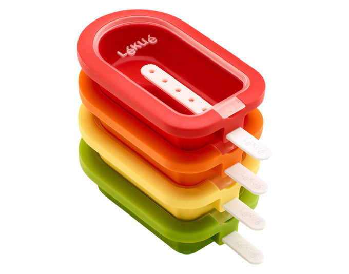 LÉKUÉ Glaceform Magnum Mini 4 Stück Silikon assortiert in präsentiert im Onlineshop von KAQTU Design AG. Barzubehör ist von LEKUE