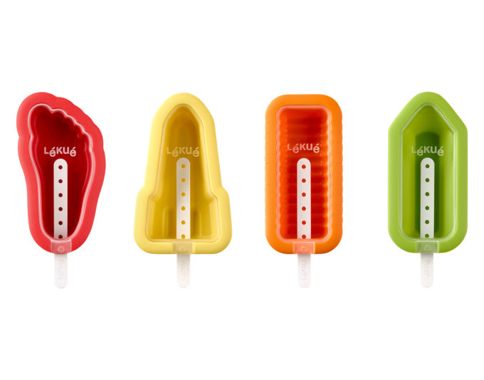 LÉKUÉ Glaceform Iconic 4 Stück Silikon assortiert in präsentiert im Onlineshop von KAQTU Design AG. Barzubehör ist von LEKUE