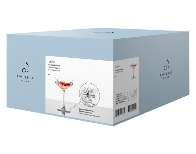 Entdecken Sie die ZWIESEL GLAS Cocktailschale Echo 87 – ein elegantes Glas aus robustem Tritan®-Kristall für stilvolle Cocktails und Mocktails.