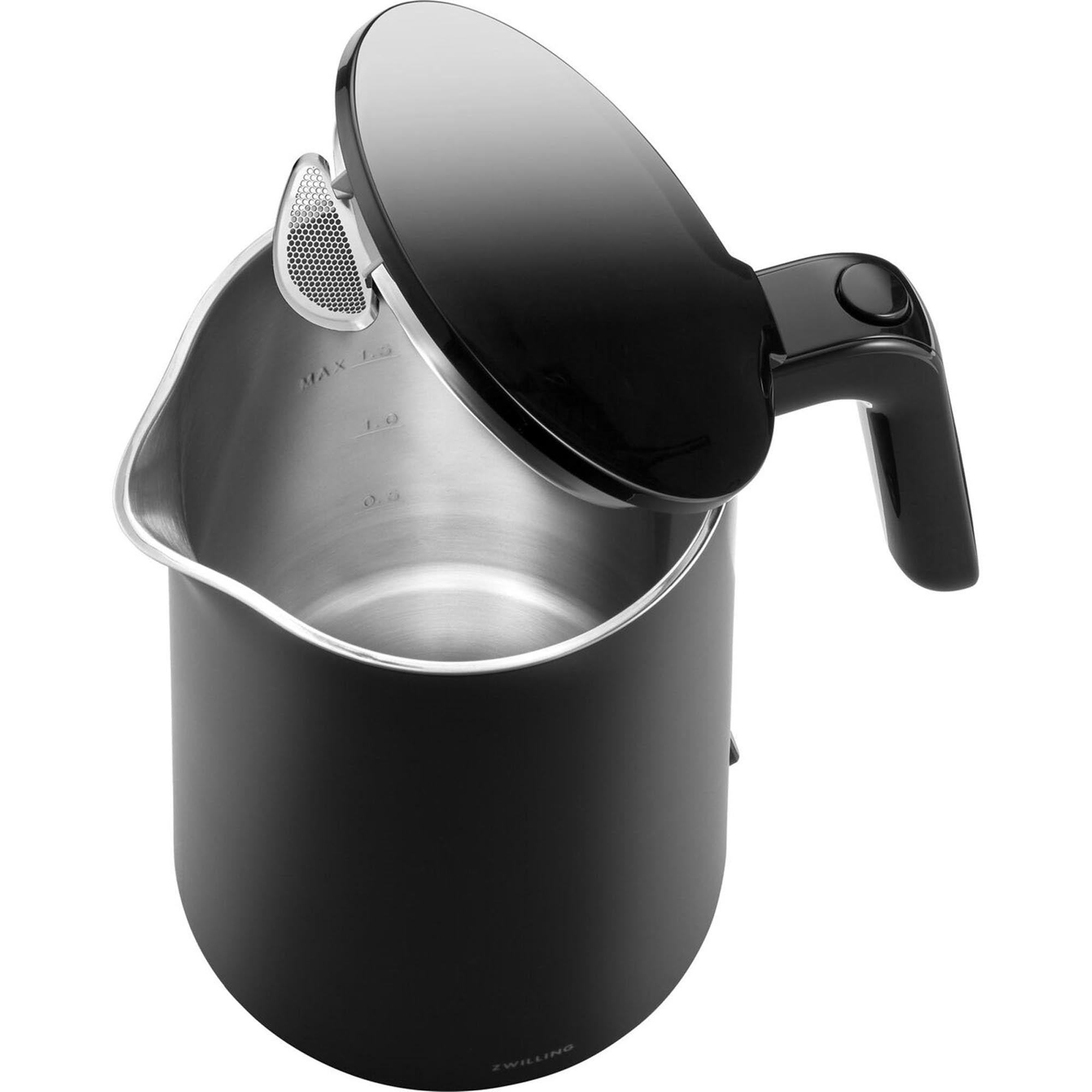 Entdecken Sie den stilvollen Enfinigy Wasserkocher schwarz PRO 1.5l von Zwilling – ideal für Tee und Kaffee, mit automatischer Abschaltung und eleganter Edelstahl-Oberfläche.