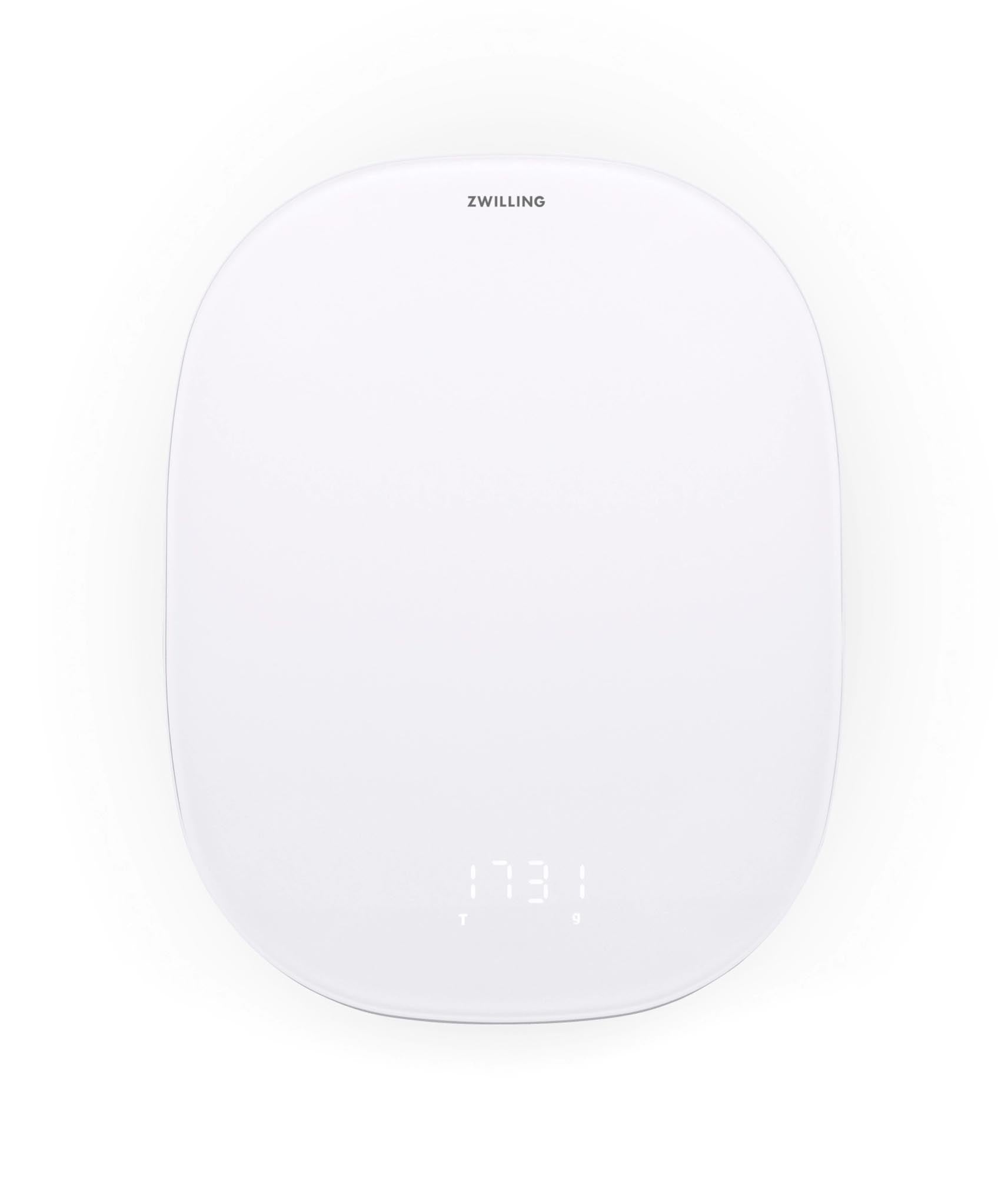 Zwilling Enfinigy Waage: Exakte 10kg Messung in modernem Look.