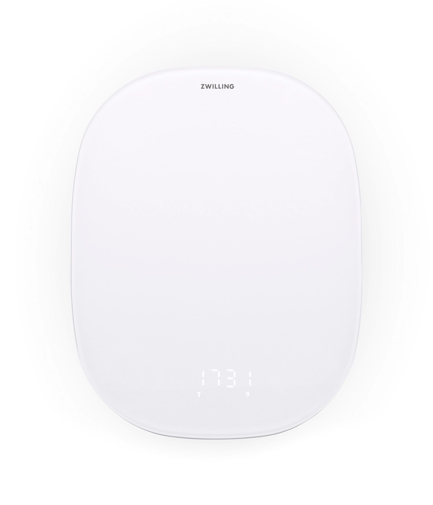 Elegante digitale Küchenwaage von Zwilling Kitchen, bis 10 kg belastbar, perfekt für präzise Zutatenmessungen und modernes Kochen.