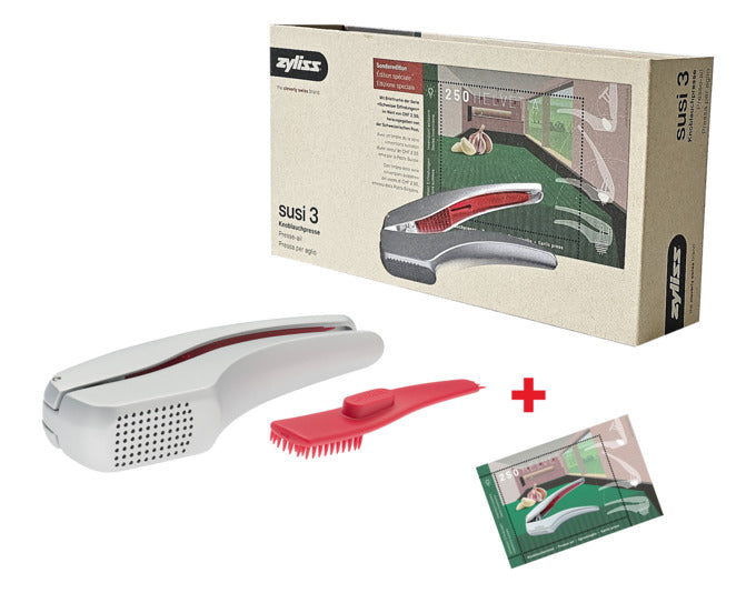 ZYLISS Knoblauchpresse Susi Sonderedition inkl. Briefmarke in präsentiert im Onlineshop von KAQTU Design AG. Küchenhelfer ist von ZYLISS