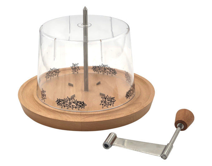 HEIDI Käserondell Edelweiss ø 22x15.7 cm mit Glocke und Buchenholzteller in präsentiert im Onlineshop von KAQTU Design AG. Käsezubehör ist von HEIDI