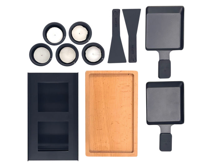 Entdecken Sie das HEIDI Raclette Duo Coeur Folk – ein stilvolles, kompaktes Raclette-Set (20x10x11 cm) für romantische Abende und gesellige Runden.