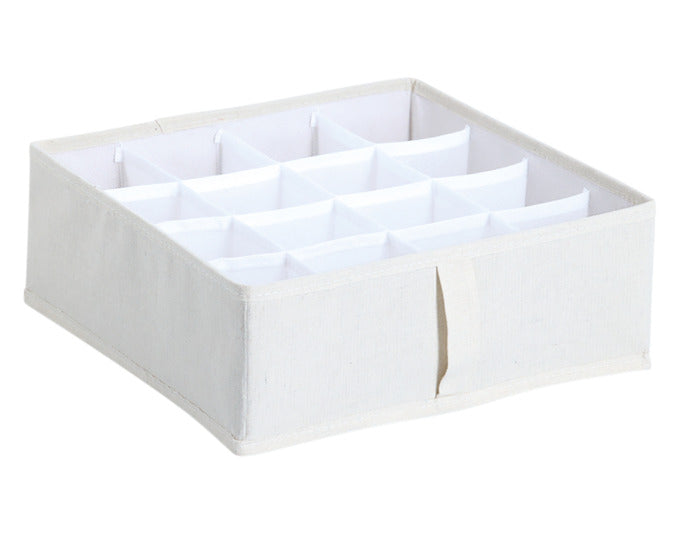 ZELLER Aufbewahrungsbox mit 16 Fächern Polyester/Vlies beige 30x30x11 cm in präsentiert im Onlineshop von KAQTU Design AG. Aufbewahrungsbehälter ist von ZELLER PRESENT