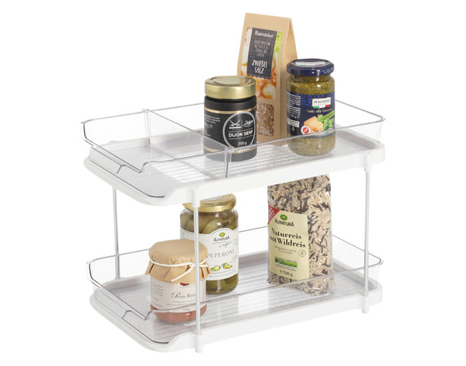 Entdecken Sie das ZELLER Universalregal aus transparentem Kunststoff (33.3x21.3x23.5 cm) – die perfekte Lösung für Ordnung in Küche und Bad. Pflegeleicht und vielseitig!