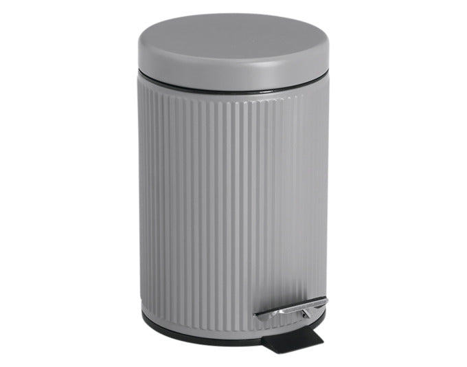 ZELLER Treteimer Metall grau 3 l ø 17x26 cm in präsentiert im Onlineshop von KAQTU Design AG. Mülleimer ist von ZELLER PRESENT