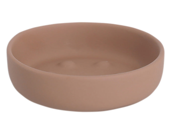 Elegante graue Keramik-Seifenschale von ZELLER, ø 11.2x3.3 cm, ideal für stilvolle Badezimmer.